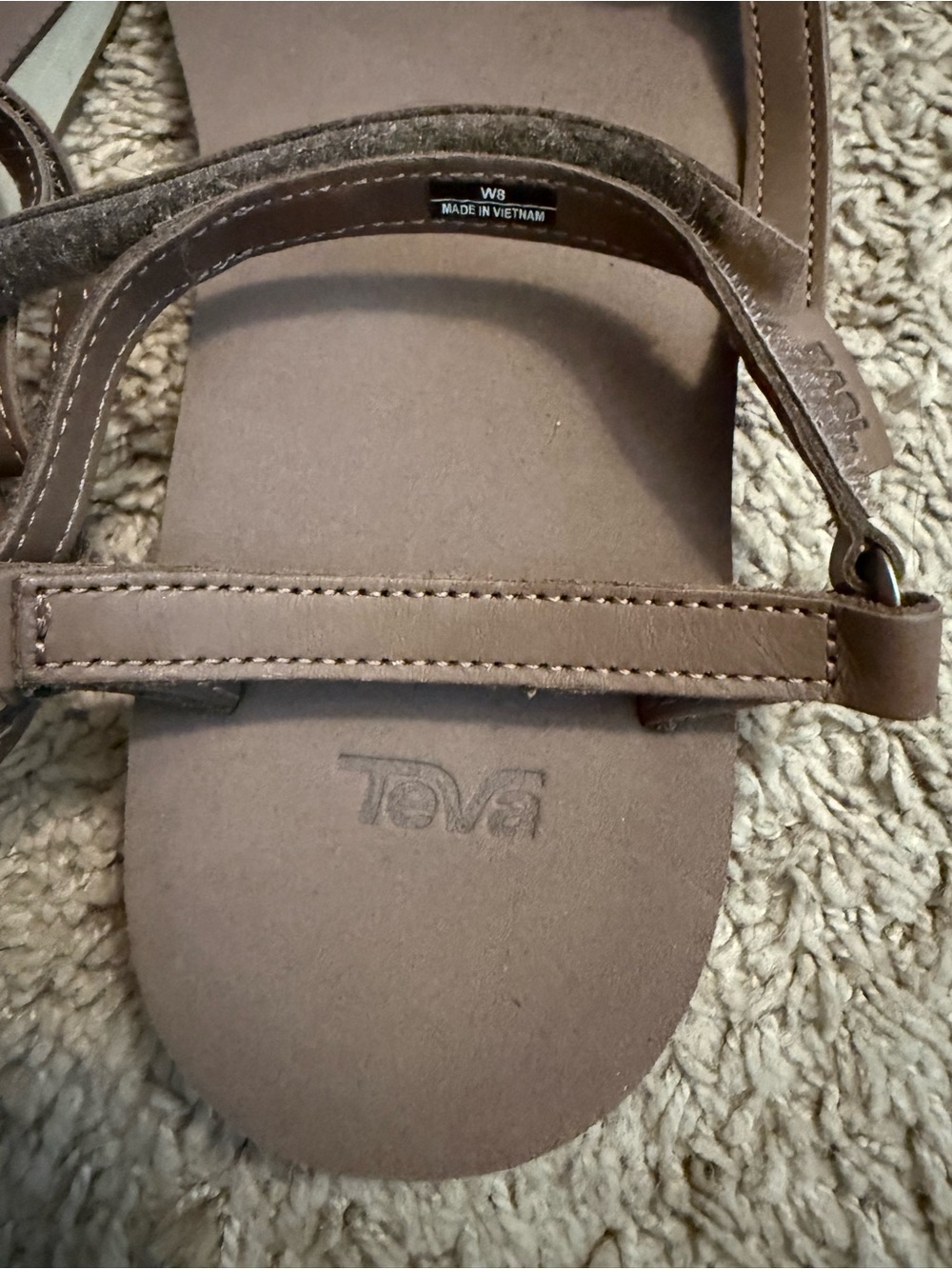 Teva Taupe Strappy Leather Sandals - Picture 2 of 3